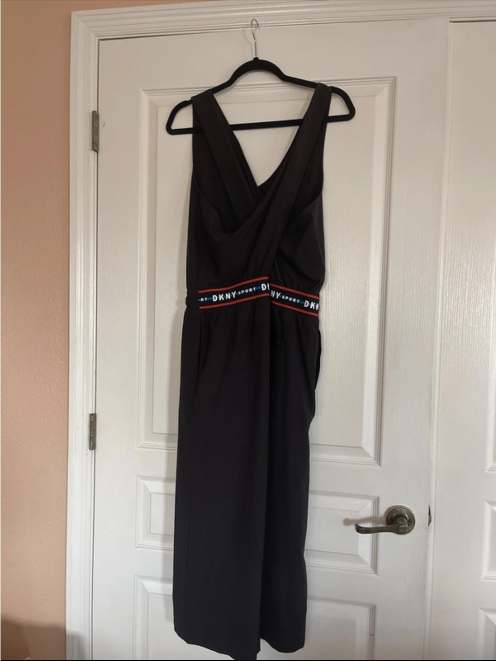 DKNY oversized Black jumpsuit with Branded Waistband